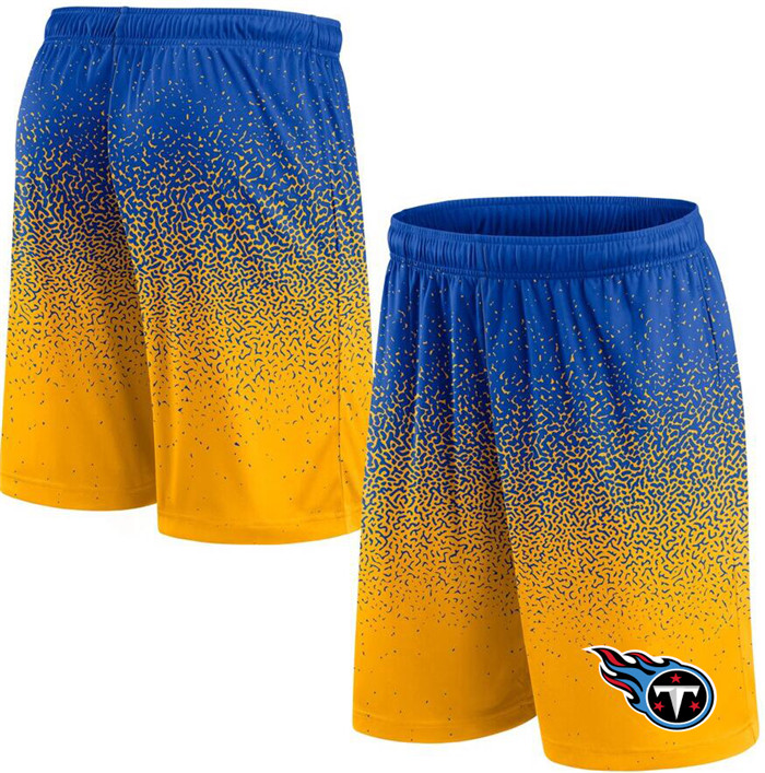 Men's Royal/Yellow Tennessee Titans Ombre Shorts